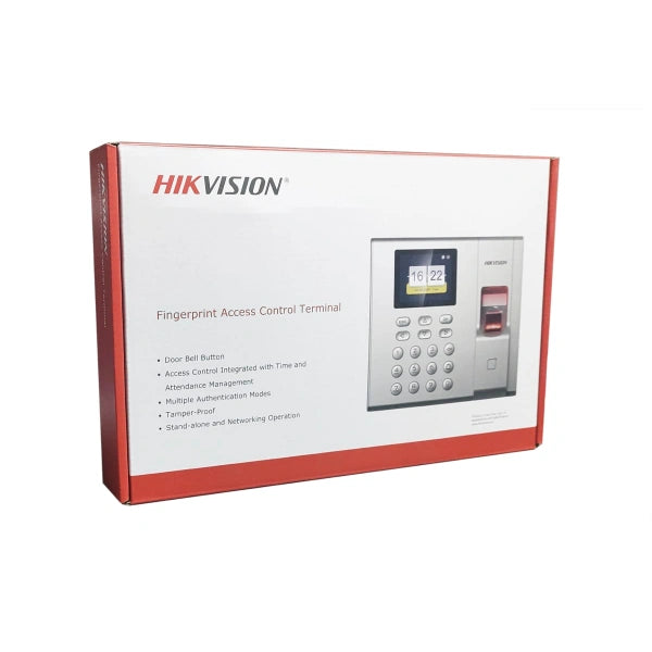 Lecteur biométrique Hikvision K1T8003 pour la gestion de la présence, reconnaissance d'empreintes digitales, code et carte, au meilleur prix à Douala, Cameroun.
