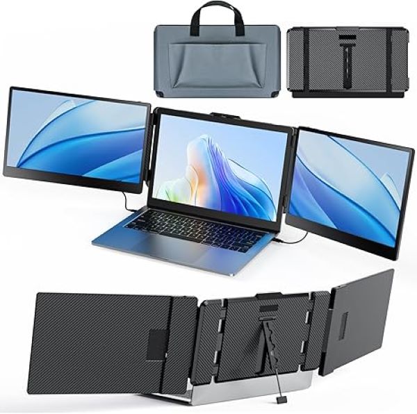 S8 Moniteur Portable Ultra-Mince, Rallonge d'Écran d'Ordinateur Portable, Écran IPS FHD 1080P, USB-C/HDMI, Configuration Double et Triple Écran, Moniteur de Voyage pour Mac/Windows Bon Prix à Douala Cameroun